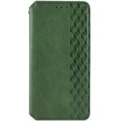 Кожаный чехол книжка GETMAN Cubic (PU) для Xiaomi Redmi Note 13 5G Зеленый