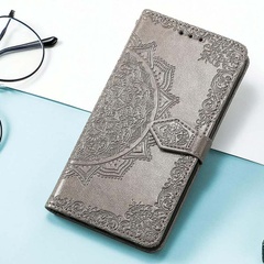 Кожаный чехол (книжка) Art Case с визитницей для Xiaomi Redmi Note 13 5G Серый