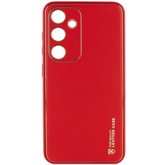 Кожаный чехол Xshield для Samsung Galaxy A35 Красный / Red