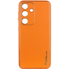 Кожаный чехол Xshield для Samsung Galaxy A35 Оранжевый / Apricot